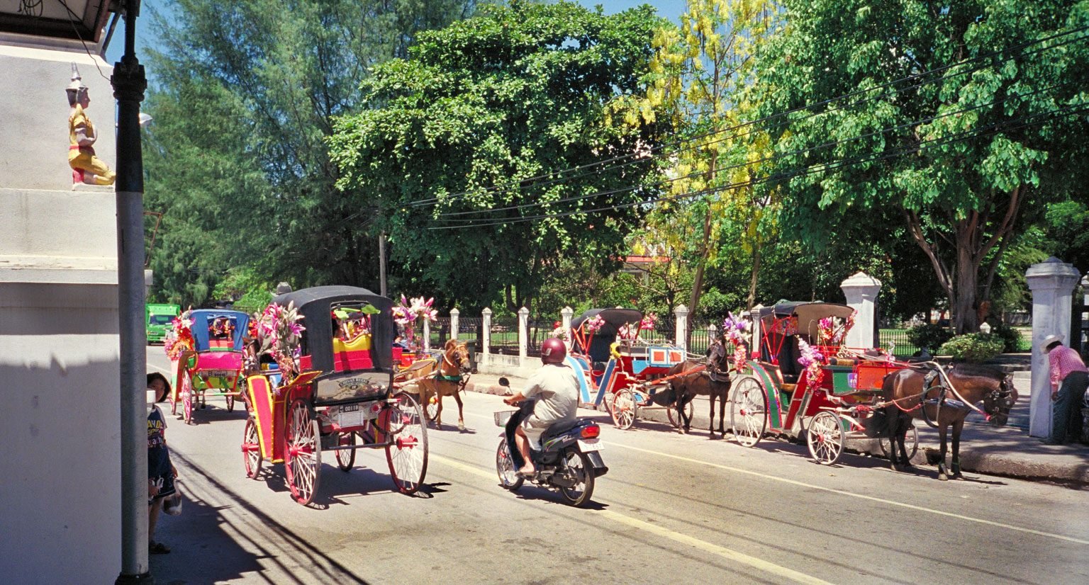 Lampang: paardenkoetsen in de straten van Lampang