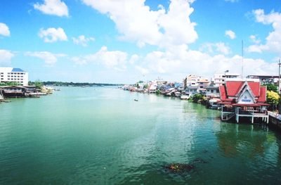 Surat Thani: de rivierkade van Surat Thani
